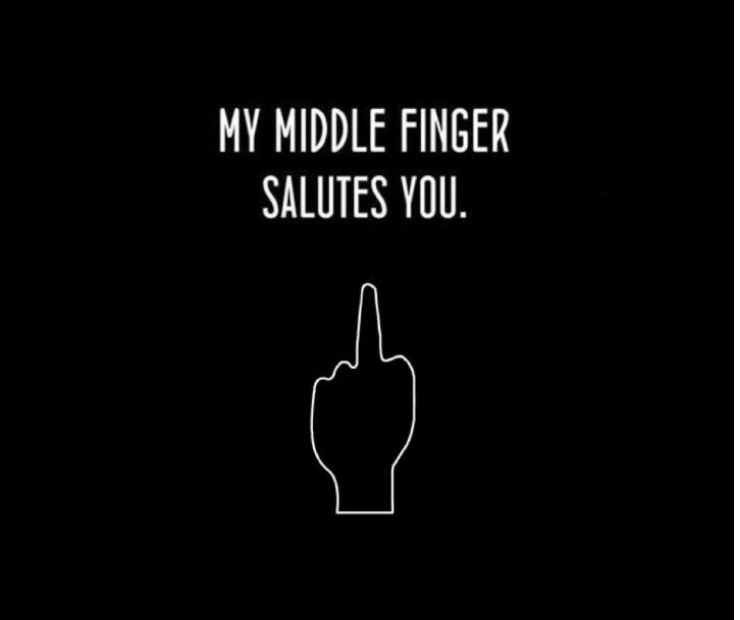 Funny & Sarcastic Middle Finger Captions