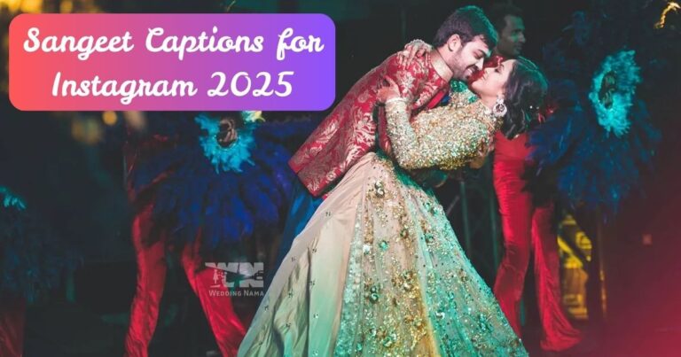 sangeet captions for instagram